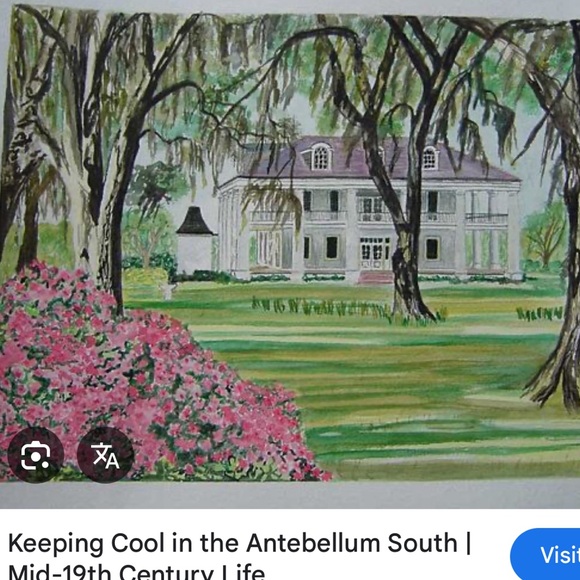 Vintage PLANTation style wallpaper./Mural.GONE WITH THE WIND. REMINISCENT